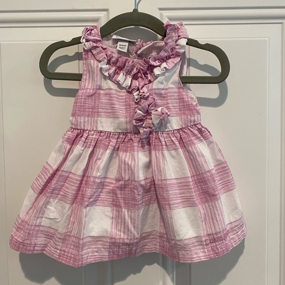 Calvin Klein Other - Calvin Klein Baby Girl Plaid Dress 3-6 Months with Diaper Cover Valentine’s Day